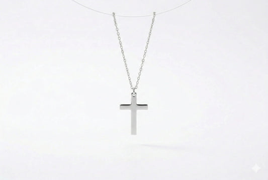 Radiant Faith Cross Necklace in Silver, Gold and Rose