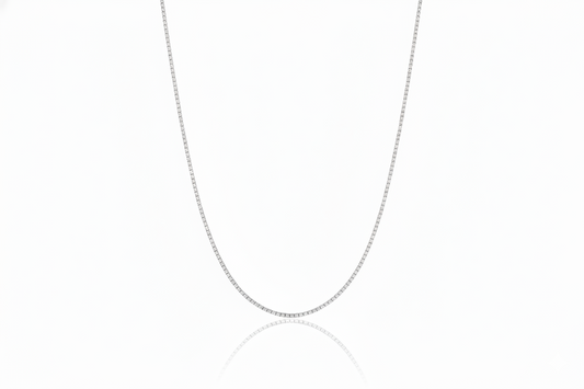 Diamond Tennis Choker Necklace in 925 Sterling Silver