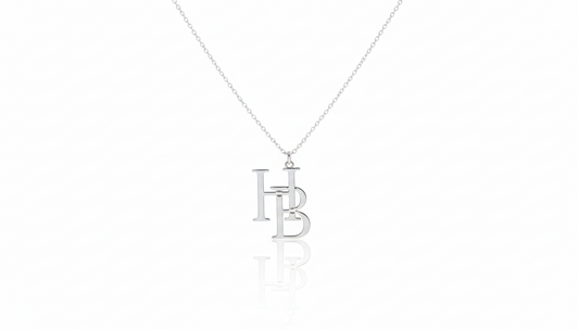 Custom Name Jewelry - Personalized Interlocking Letter Necklace