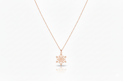 Snowflake Elegance Necklace - Sterling Silver Winter Charm