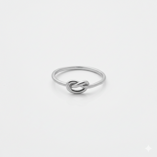 Infinity Knot Promise Ring in Sterling Silver