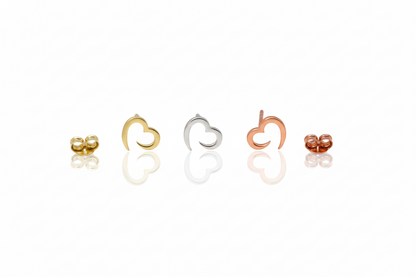 Heartfelt Sterling Silver Heart Studs - Hypoallergenic Elegance