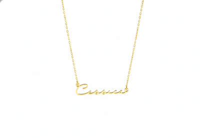 Solid Gold Personalized Name Necklace