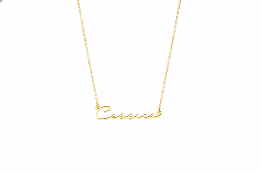 Solid Gold Personalized Name Necklace