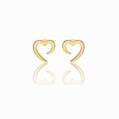 Heartfelt Sterling Silver Heart Studs - Hypoallergenic Elegance