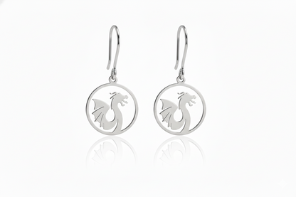 Dragonfly Jewelry Sterling Silver Dragon Dangle Earrings – Celebrate Chinese New Year in Style
