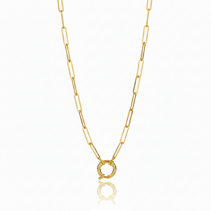 Sailor Lock Paperclip Chain Necklace