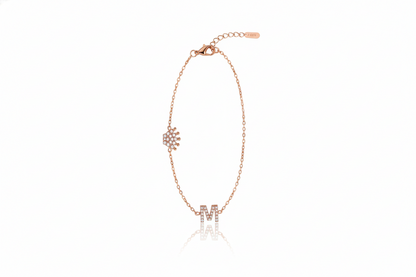 Crown Charm Custom Initial Bracelet