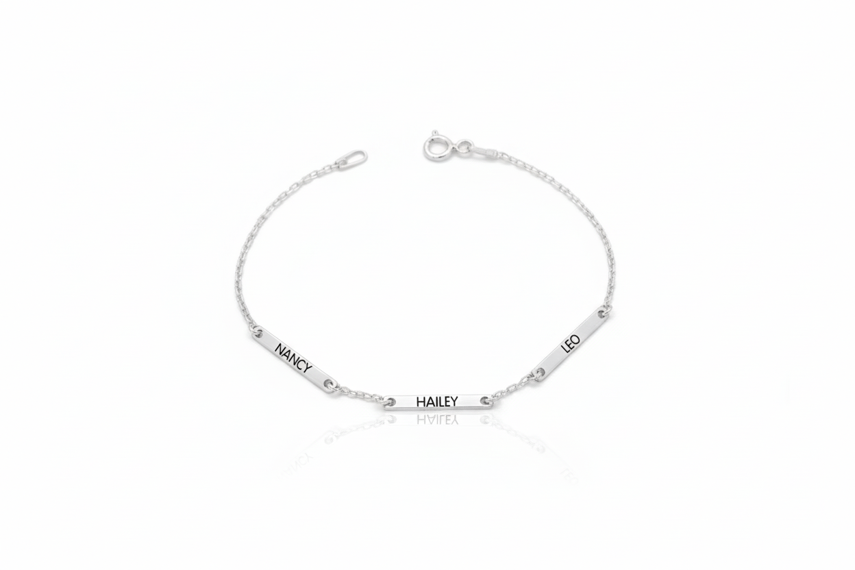 Engraved Bar Bracelet - Personalized Gift Idea
