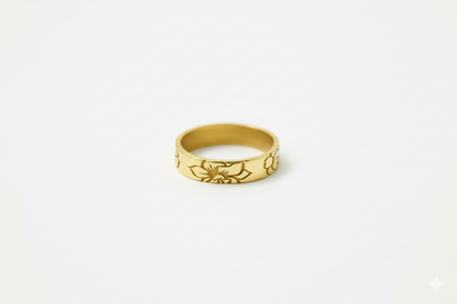 Custom Birth Flower Ring | Personalized Sterling Silver Jewelry