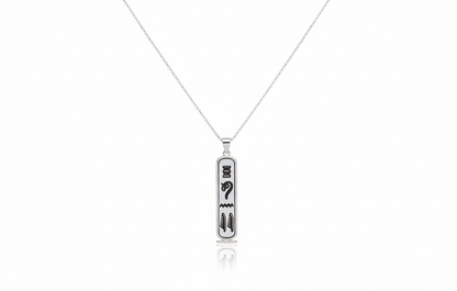 Personalized Egyptian Cartouche Necklace - Custom Hieroglyph Jewelry
