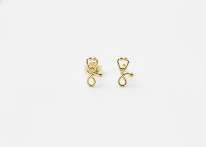 Stethoscope Stud Earrings | Dainty Medical Jewelry | Perfect Gift for Nurses & Paramedics