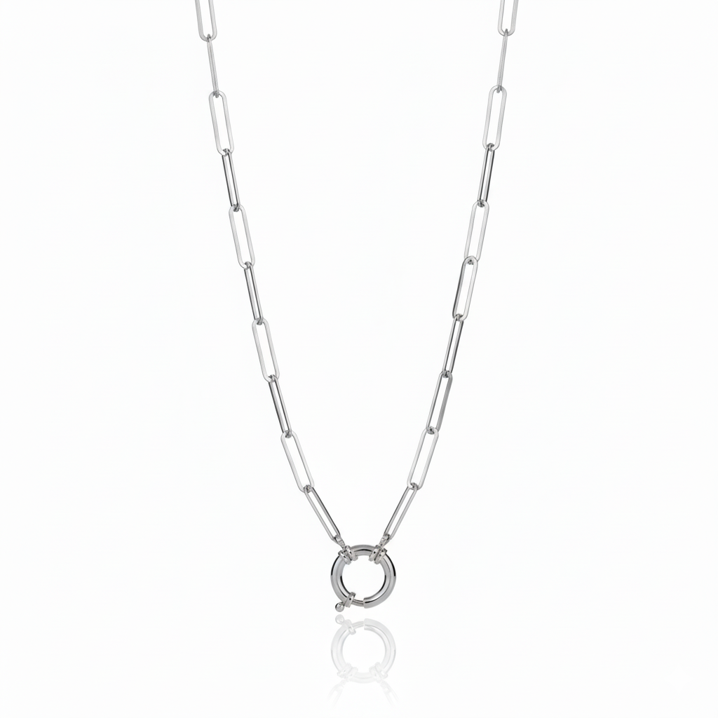 Sailor Lock Paperclip Chain Necklace