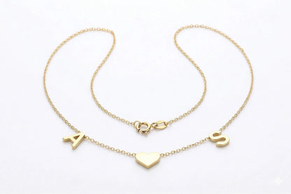 Initial Heart Necklace | Delicate Personalized Jewelry for Women