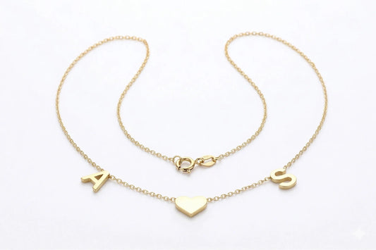 Initial Heart Necklace | Delicate Personalized Jewelry for Women