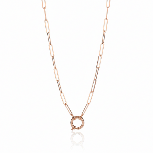 Sailor Lock Paperclip Chain Necklace