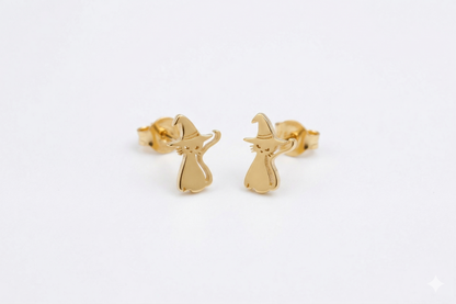 Witchy Vibes: Enchanting Cat Earrings for Spooky Style