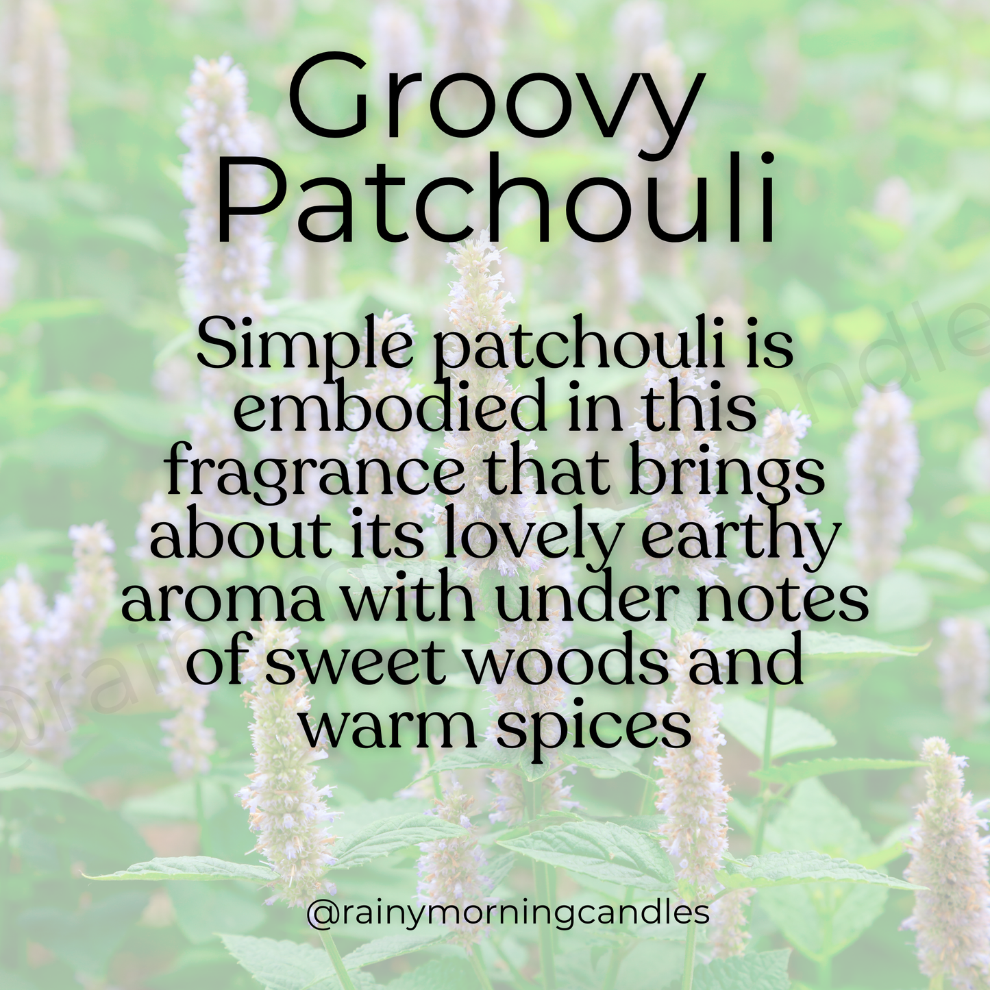 Groovy Patchouli | Wax Melts Rainy Morning Candles