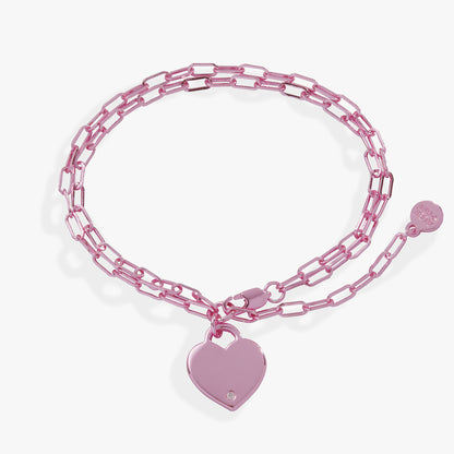 Heart Charm Double Paperclip Chain Bracelet ALEX AND ANI