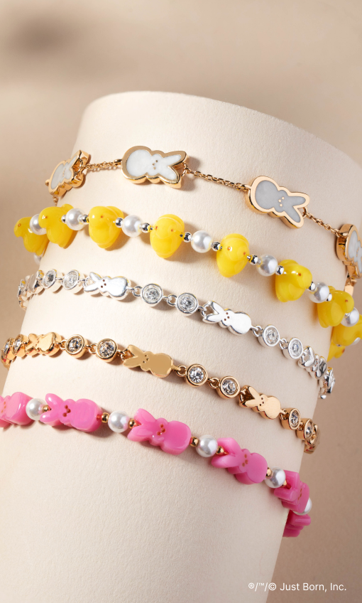 PEEPS® Pearlized Bunny Charm Bracelet ALEX AND ANI