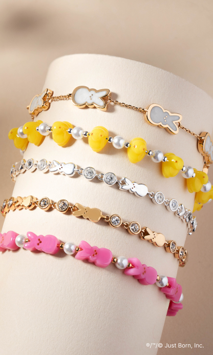 PEEPS® Pearlized Bunny Charm Bracelet ALEX AND ANI
