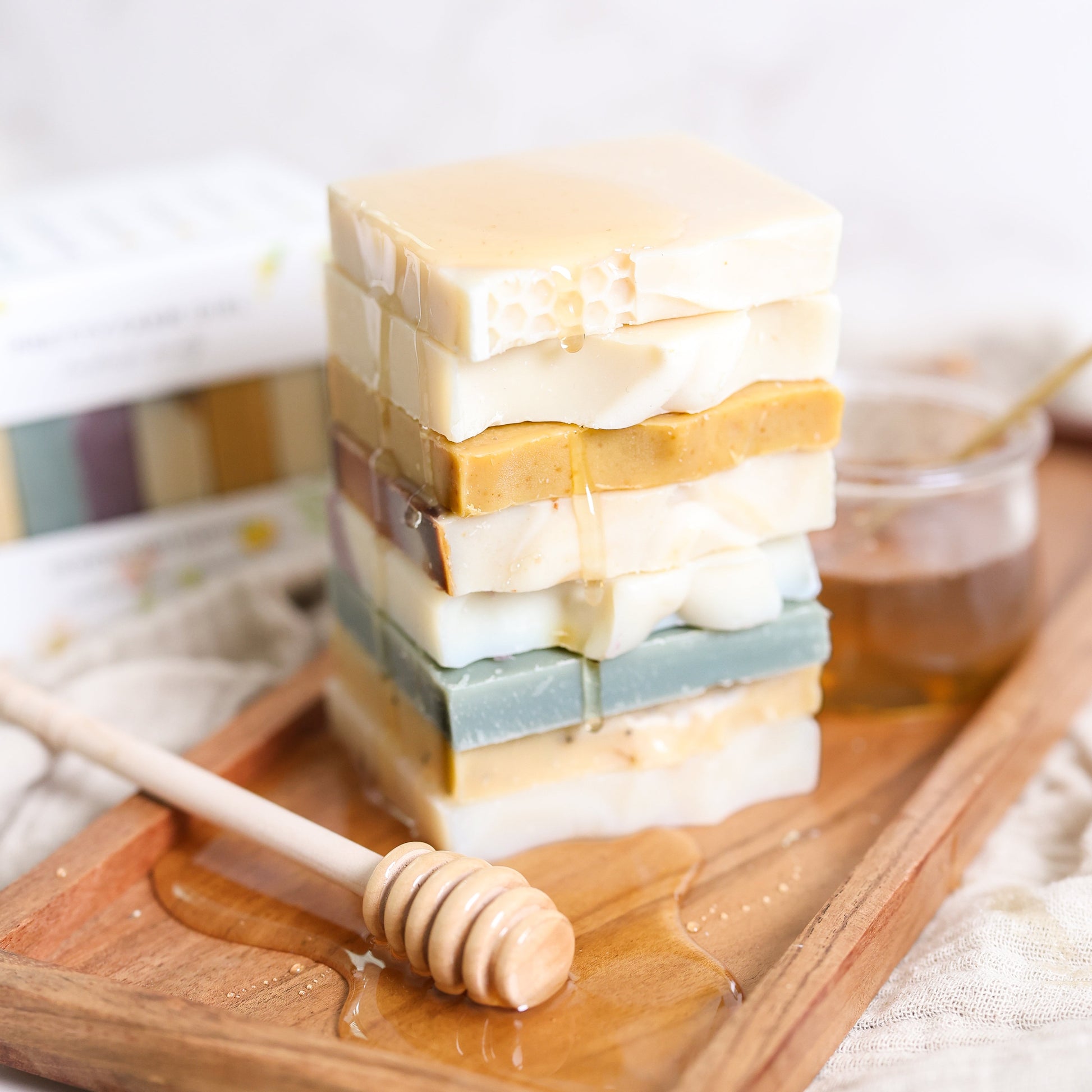 Honeycomb Harvest  Goat Milk & Tallow Soap Sampler Pretty farm girl
