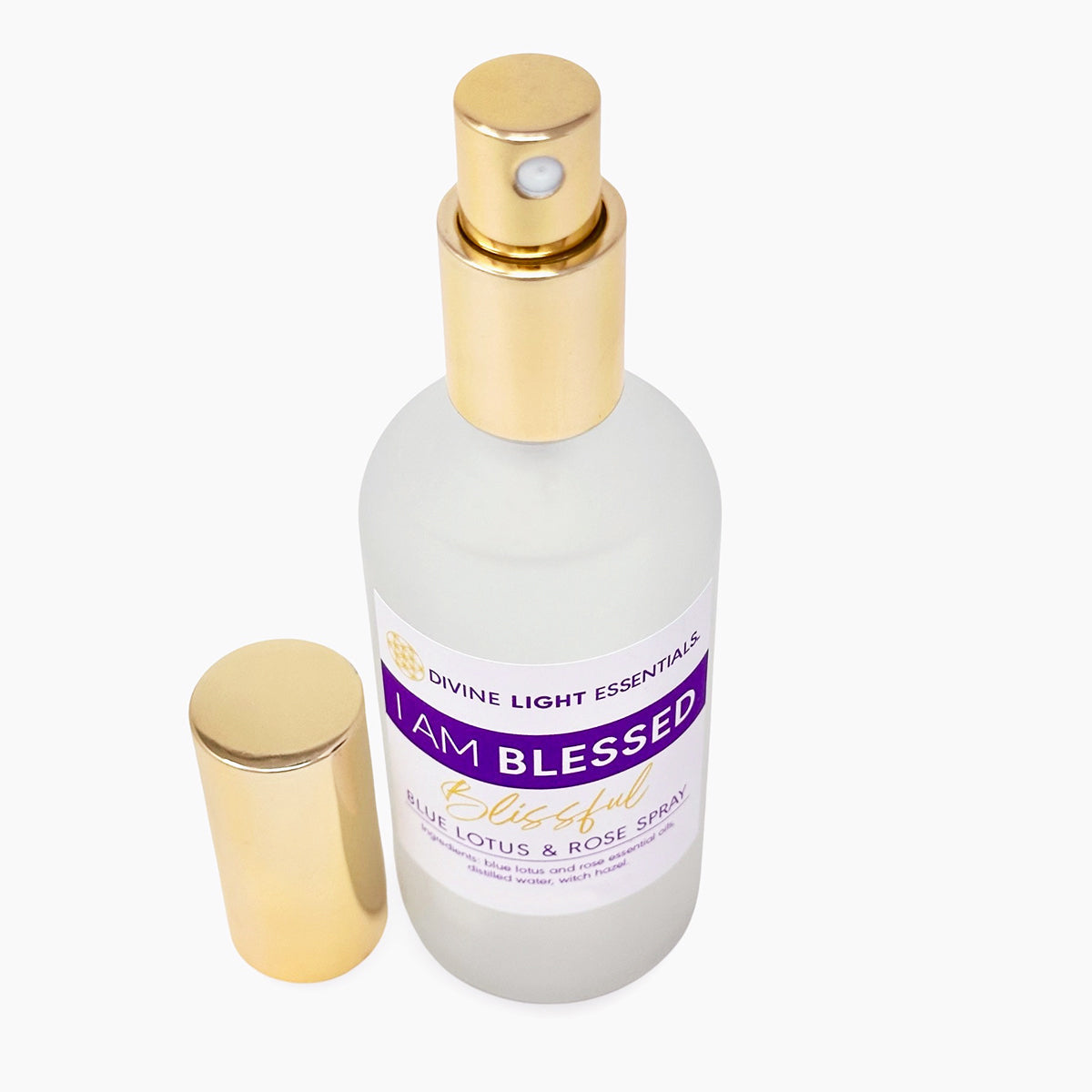 I Am Blessed Blissful Spray & Body Oil - Made with Blue Lotus & Rose Essential Oils Divine Light Codes