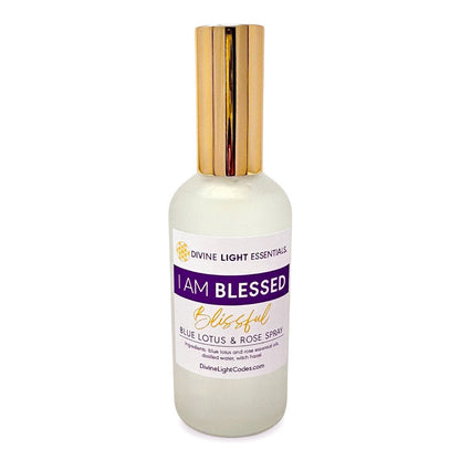 I Am Blessed Spray - Body Blessing - Room Clearing Freshener - Blue Lotus & Rose Home Fragrance Divine Light Codes