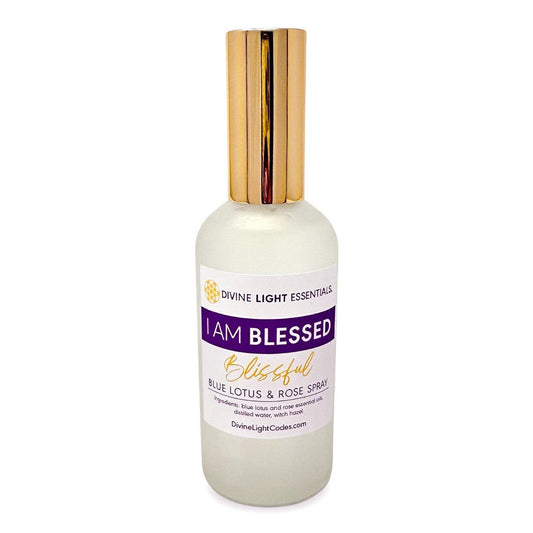 I Am Blessed Spray - Body Blessing - Room Clearing Freshener - Blue Lotus & Rose Home Fragrance Divine Light Codes