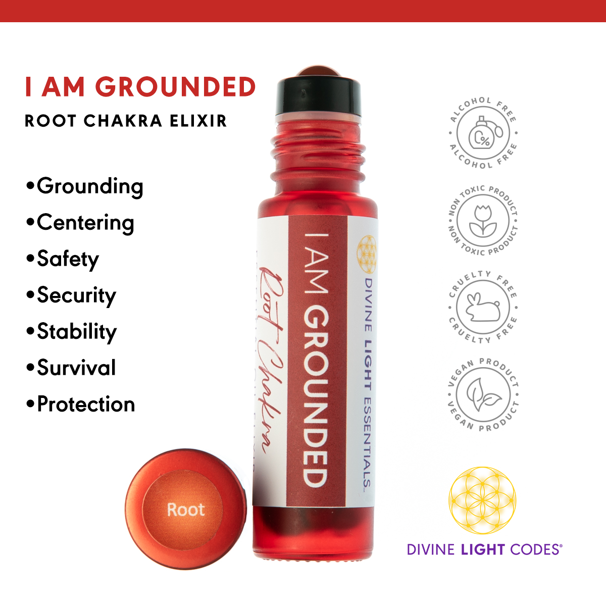 Ground Yourself Bundle - Essential Oils for Creativity - Security - Community - 3 Roller Bottles Divine Light Codes