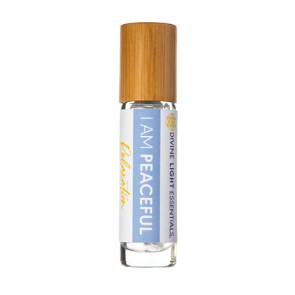 I Am Peaceful Essential Oil Elixir - Relaxation - Aromatherapy Roller Bottle Divine Light Codes