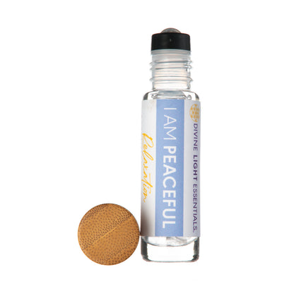 I Am Peaceful Essential Oil Elixir - Relaxation - Aromatherapy Roller Bottle Divine Light Codes