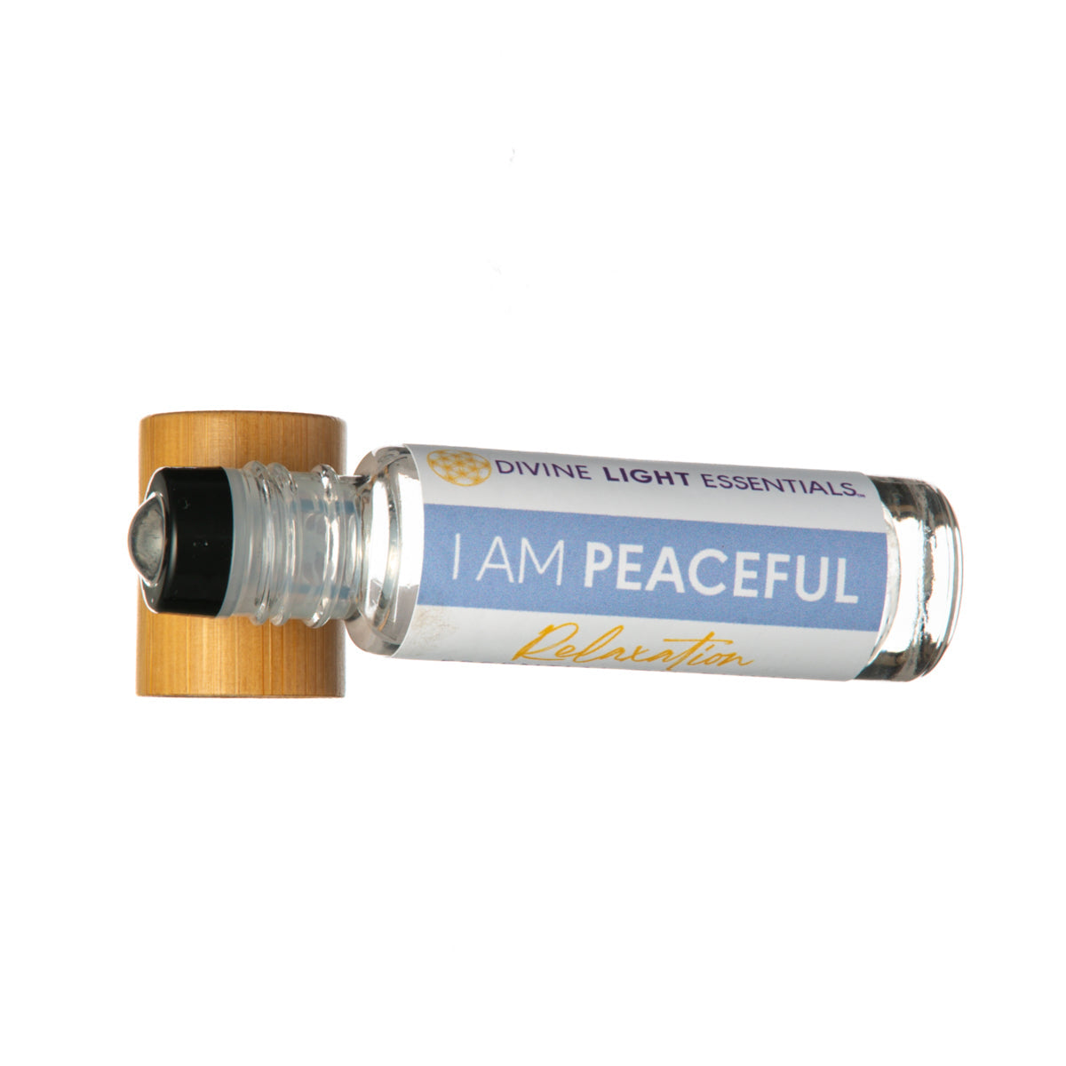 I Am Peaceful Essential Oil Elixir - Relaxation - Aromatherapy Roller Bottle Divine Light Codes