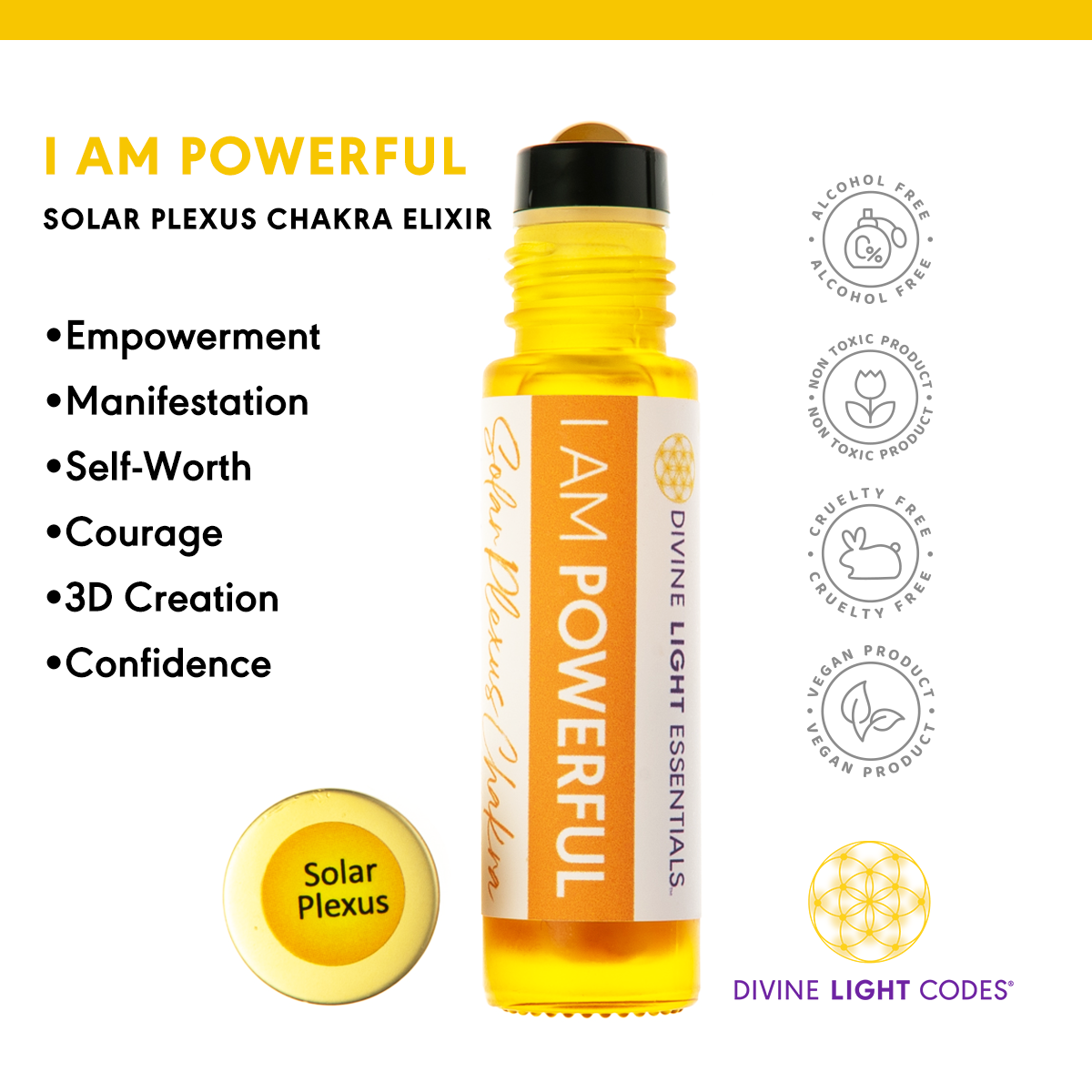Chakra Balancing Elixirs - Essential Oils - 10 Roller Bottles Set Divine Light Codes