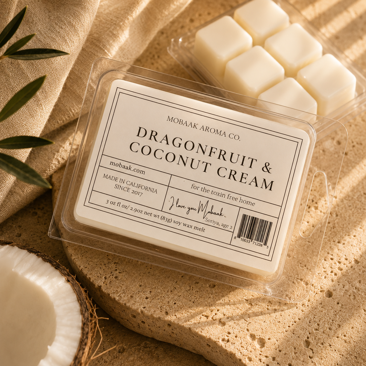 Dragonfruit + Coconut Cream Wickless Tart Mobaak Aromatherapy Shoppe