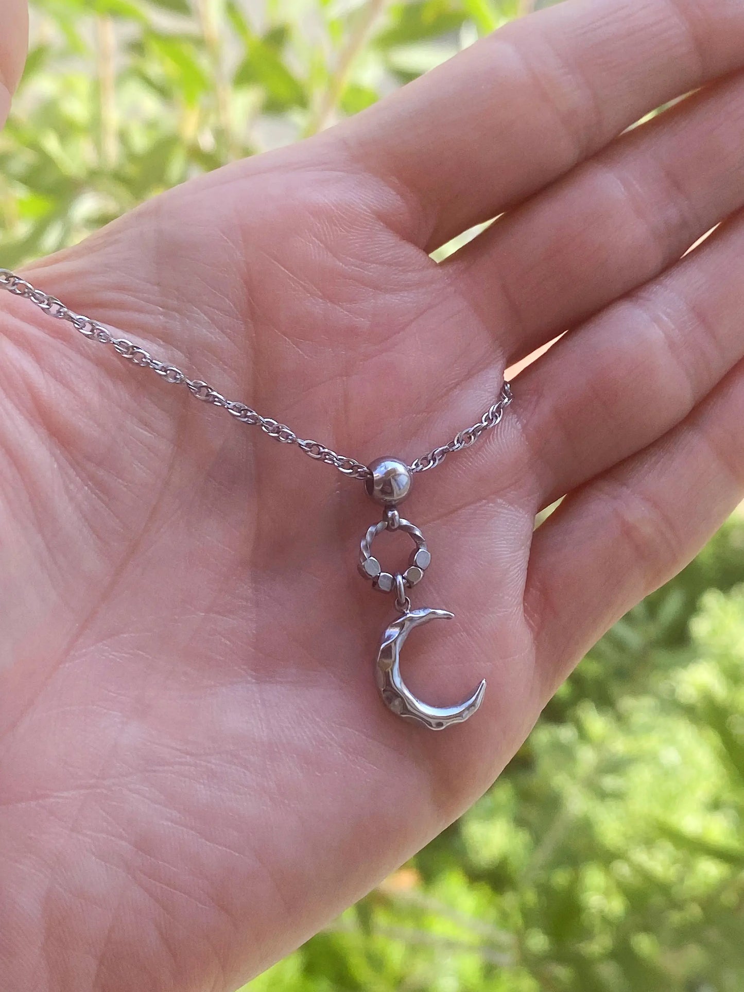 TINY MOON NECKLACE Bellaforma Jewelry