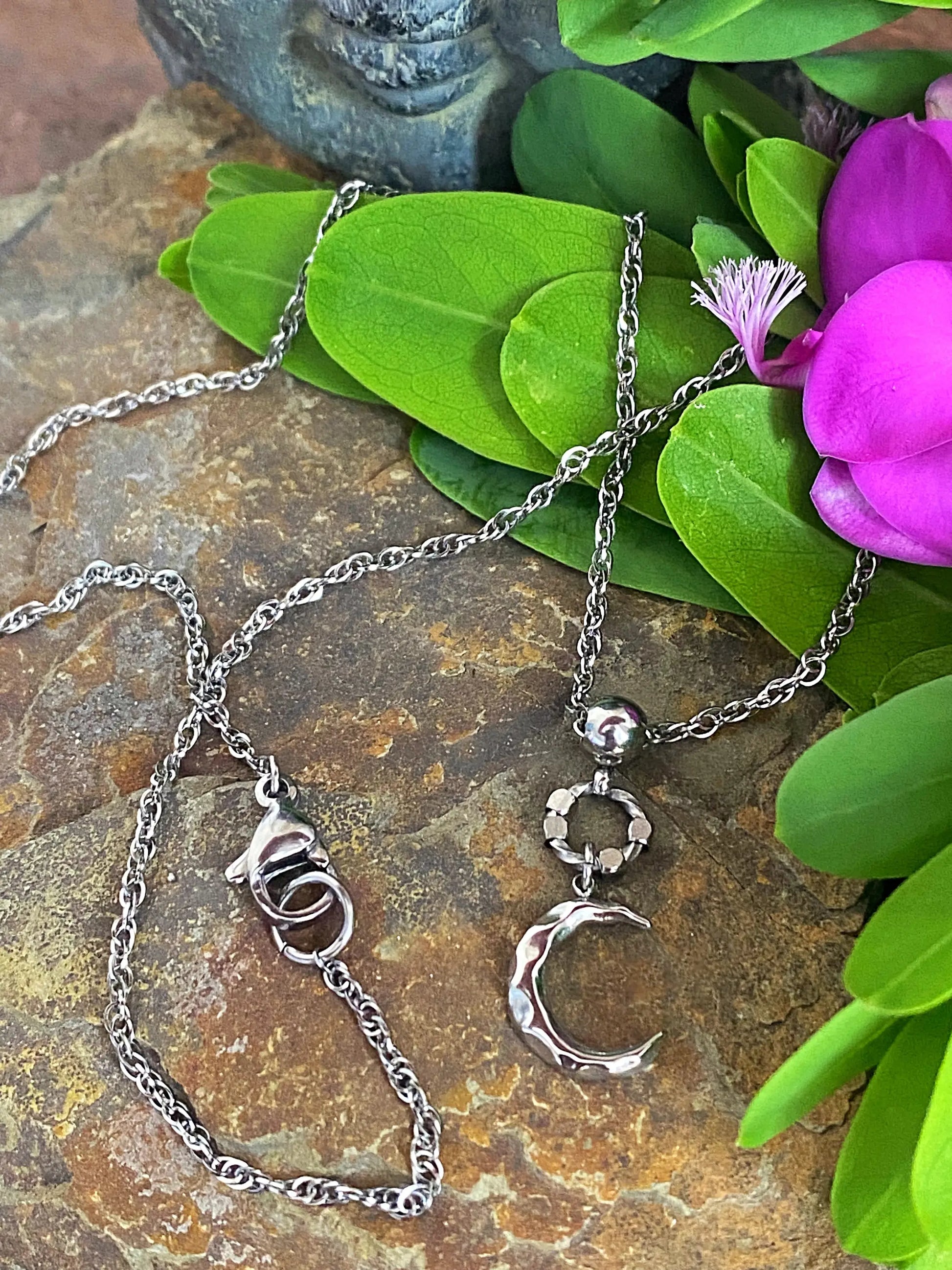 TINY MOON NECKLACE Bellaforma Jewelry
