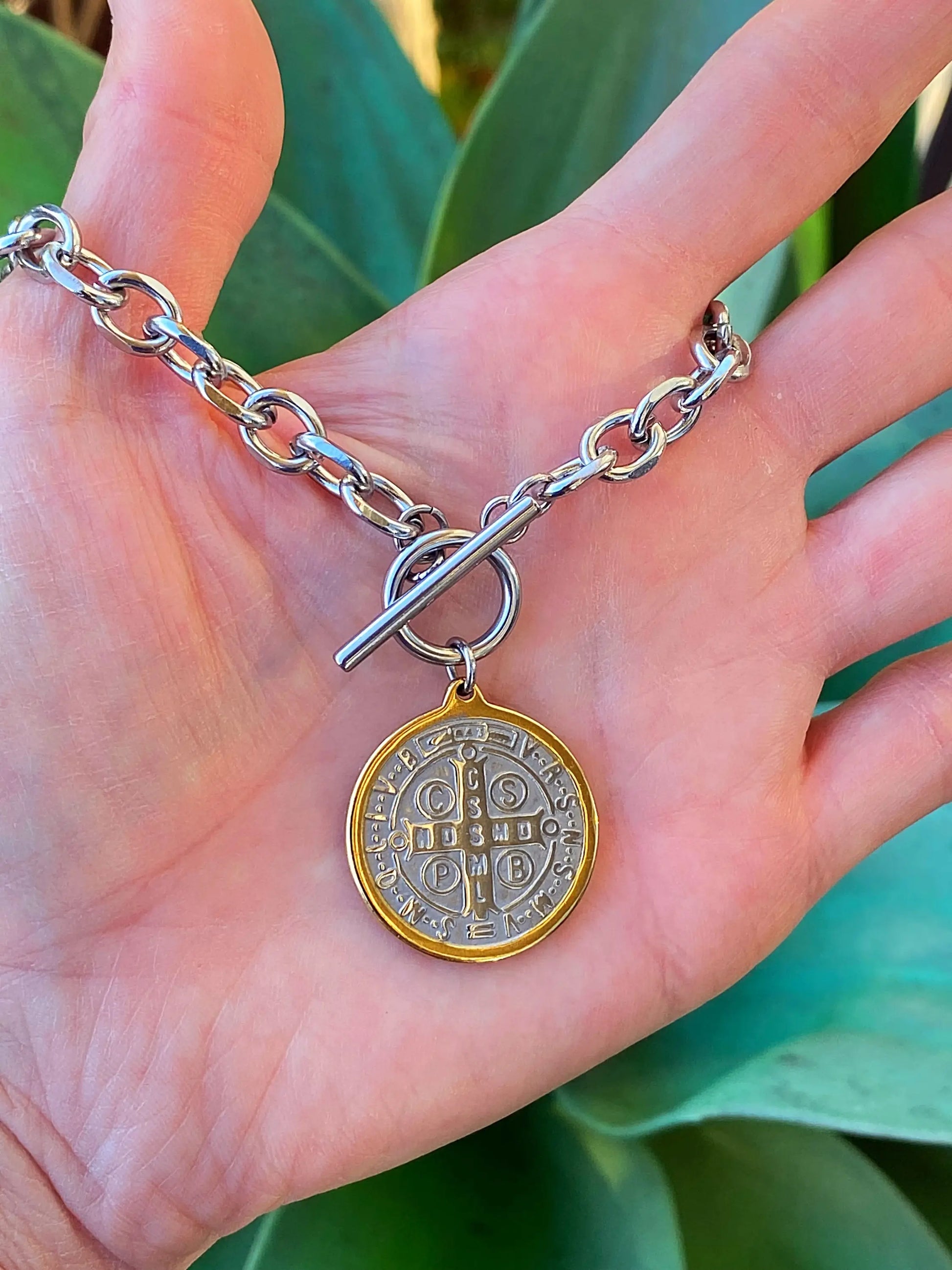 ST. BENEDICT TOGGLE NECKLACE Bellaforma Jewelry