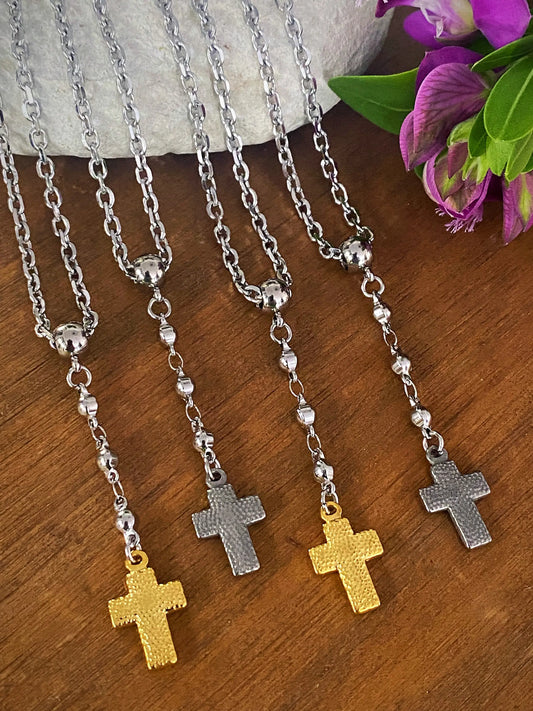 CROSS LARIAT CHOKER Bellaforma Jewelry