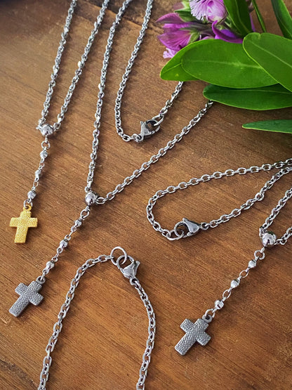 CROSS LARIAT CHOKER Bellaforma Jewelry