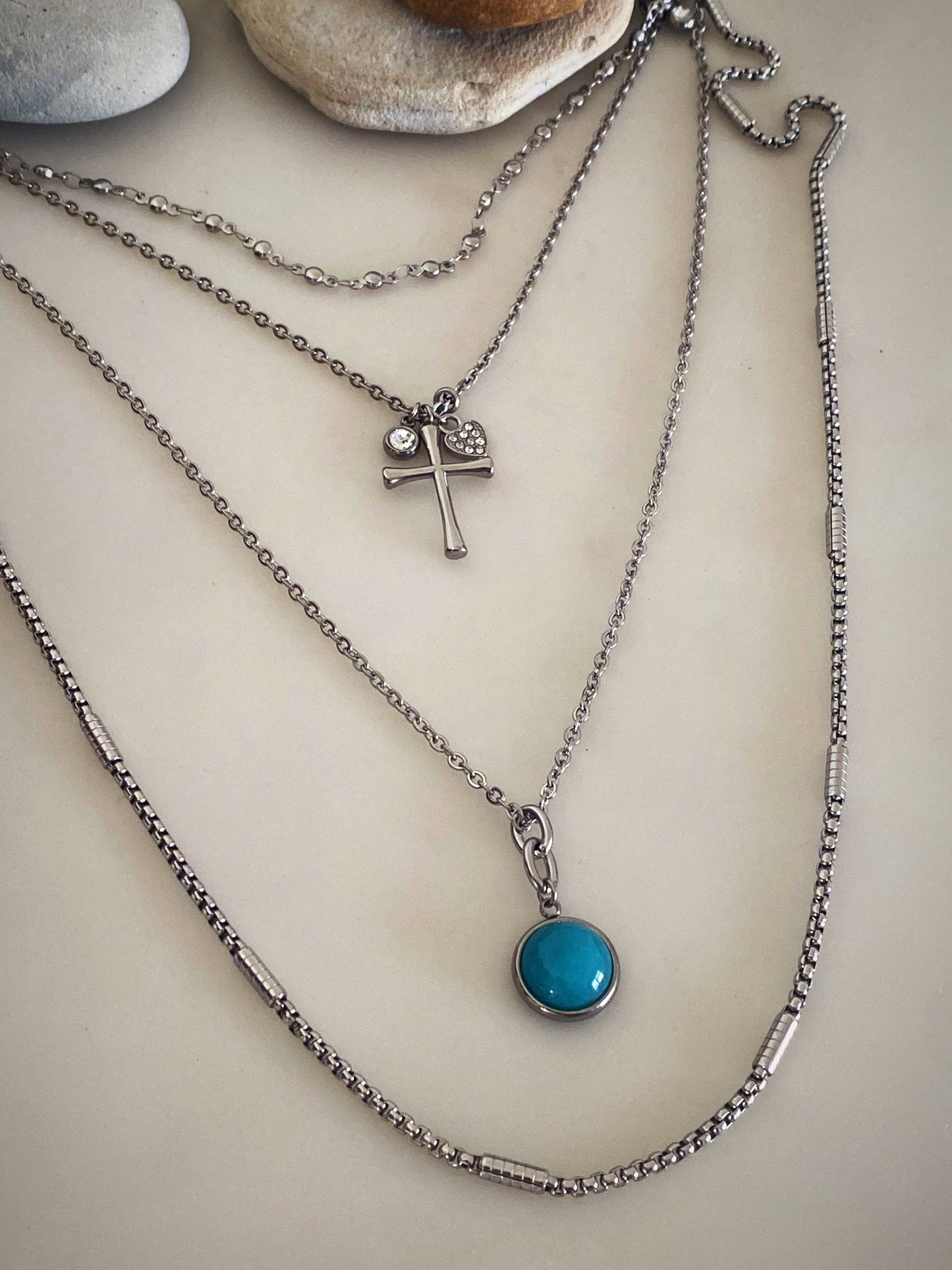 STONE CHARM NECKLACE Bellaforma Jewelry