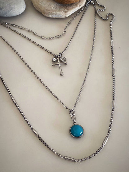 STONE CHARM NECKLACE Bellaforma Jewelry
