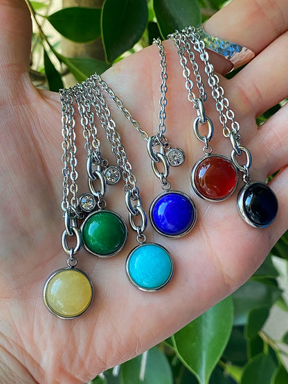 STONE CHARM NECKLACE Bellaforma Jewelry