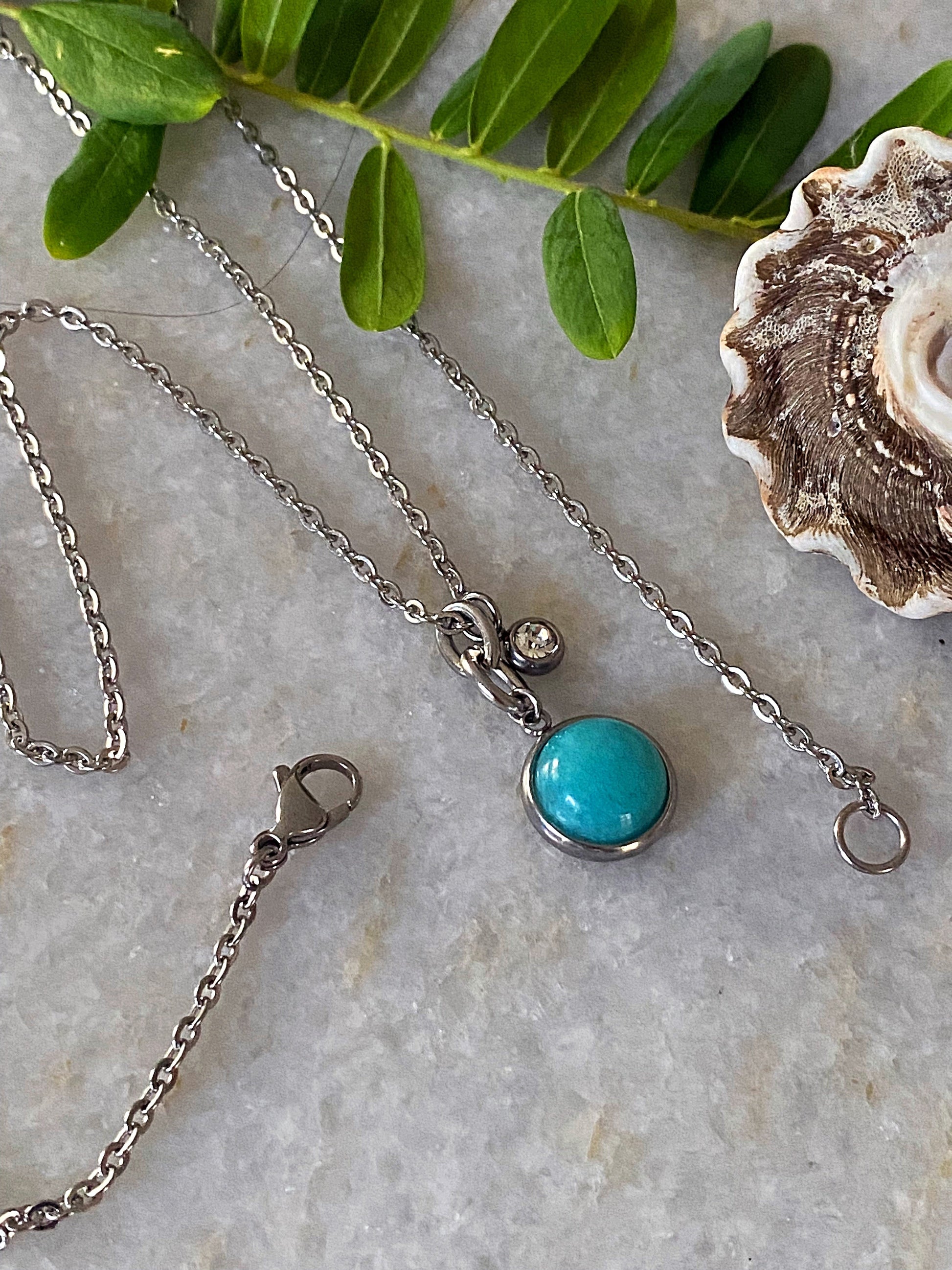 STONE CHARM NECKLACE Bellaforma Jewelry