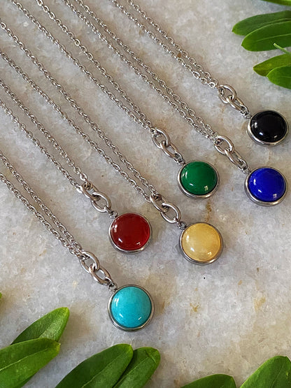 STONE CHARM NECKLACE Bellaforma Jewelry