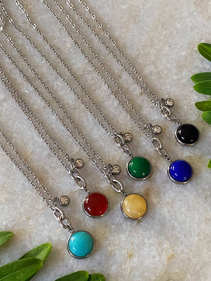 STONE CHARM NECKLACE Bellaforma Jewelry