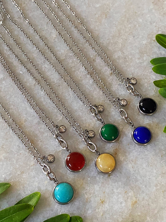 STONE CHARM NECKLACE Bellaforma Jewelry