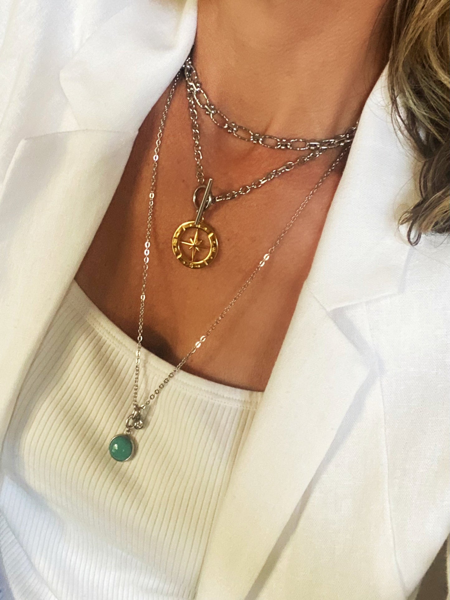 STONE CHARM NECKLACE Bellaforma Jewelry
