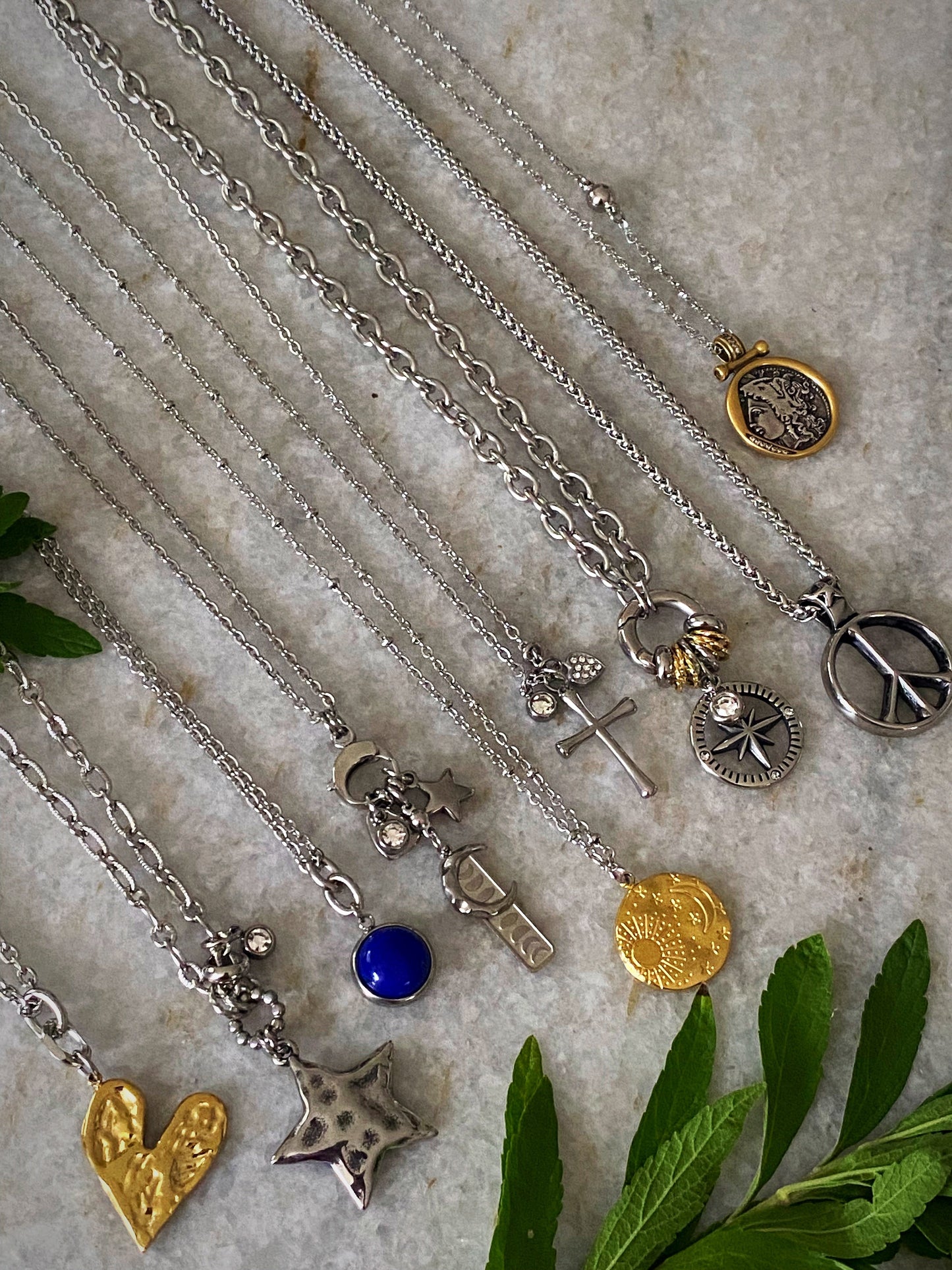 STONE CHARM NECKLACE Bellaforma Jewelry