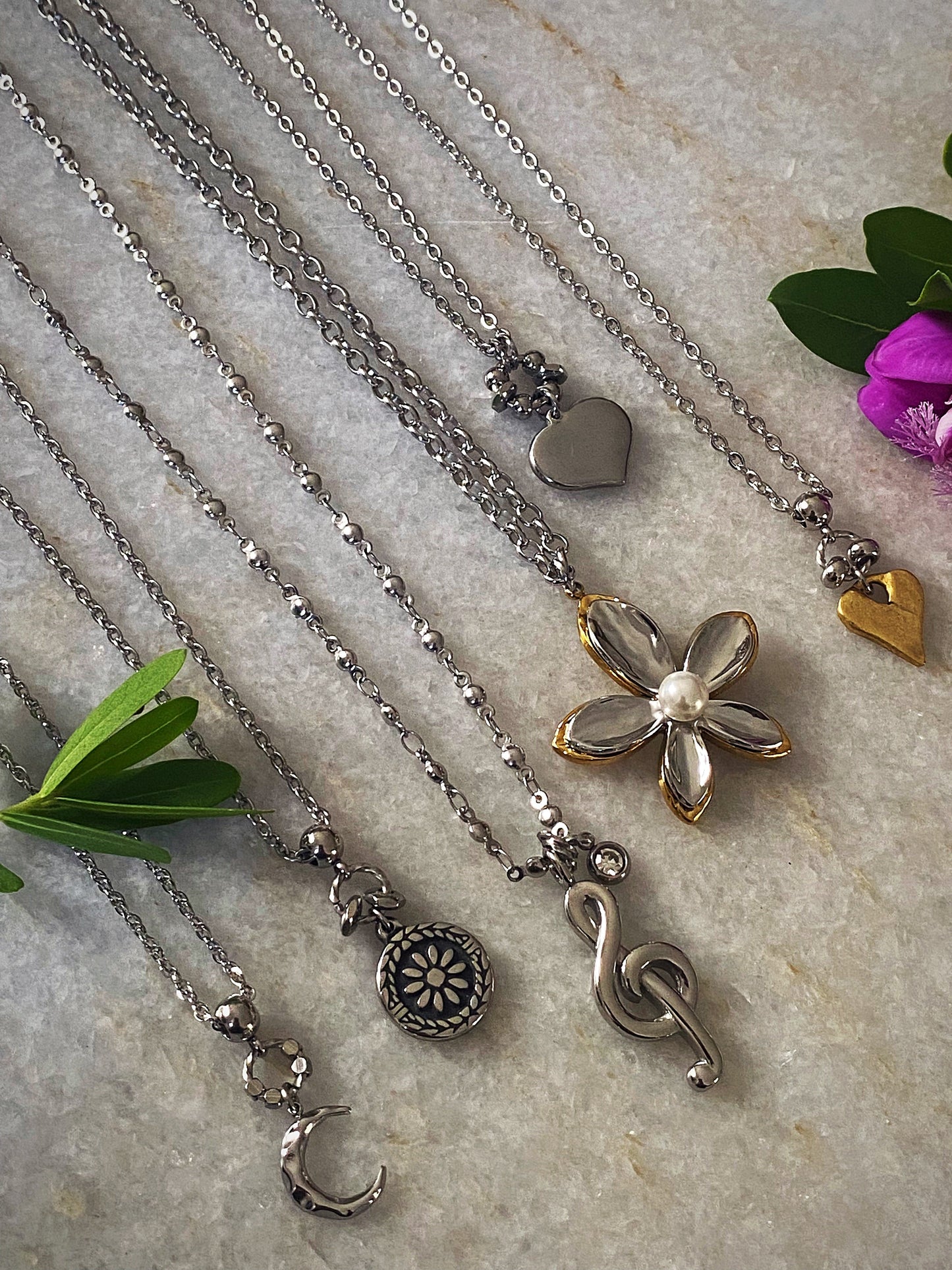 TINY MOON NECKLACE Bellaforma Jewelry